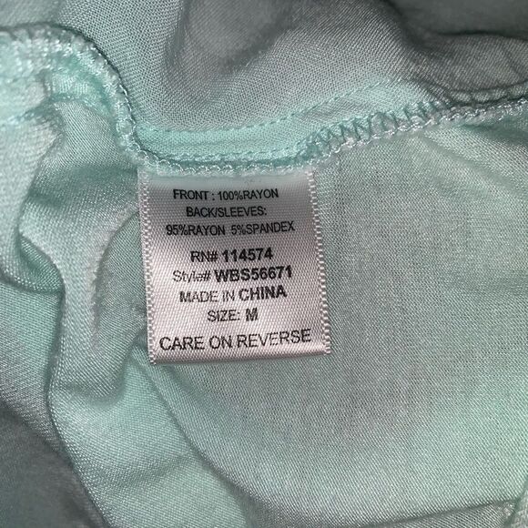 PLEIONE Mint Green Jersey Blouse-M - Picture 6 of 7